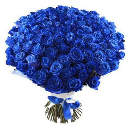 Букет 101 синяя роза "Алисия"