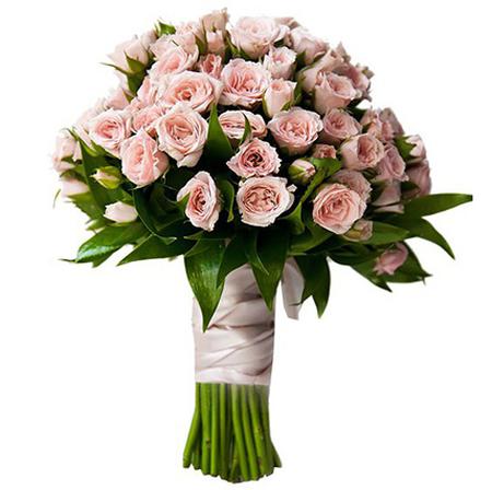 Букет невесты из кремовых кустовых роз №39
